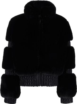 Goldbergh Furry faux-fur jacket - women - Recycled Polyester/Polyester/Polyamide/Elastane/Recycled Polyester/Polyester - 38 - Black