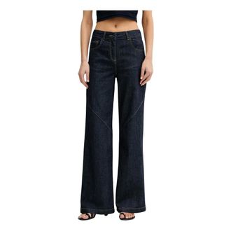 Blugirl Wide Leg Jeans - Dames - Jeans - Blauw - Maat: W28 Katoen