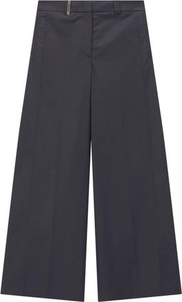 PESERICO Wijde broek - Dames - Wijde Broeken - Zwart - S - Katoen - Broeken