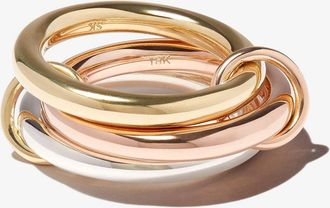 Spinelli Kilcollin 18K Yellow Gold Mercury Ring - Mens - Sterling Silver/18kt Rose Gold/18kt Yellow Gold