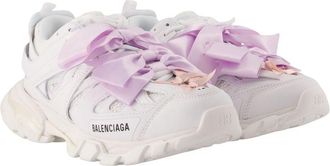 Balenciaga Womens Track Trainers - Balenciaga Synthetic White-Pink Shoes Flat-Shoes