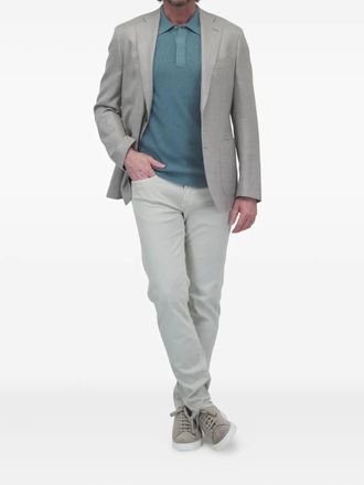 Atelier Munro herringbone-pattern blazer - men - Silk/Wool/Linen/Flax - 42 - Neutrals
