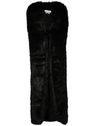 Saiid Kobeisy faux-fur maxi coat - Black