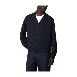 Santaniello Light Jackets, male, Blue, Size: 2XL Giubino Camicia Destrutturato Anemone