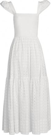 Tanya Taylor Alilah Midi Dress In White