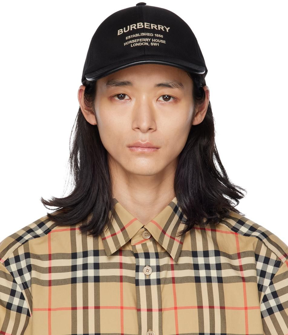 Black burberry hat hotsell