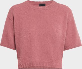 Sally Lapointe Cashmere Short-Sleeve Sweater