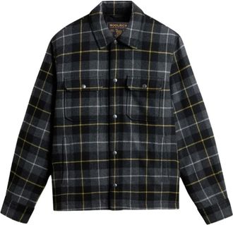 Woolrich Check Alaskan Shirt Jacket - Heren - Zomerjassen - Grijs - M - Wol - Jassen