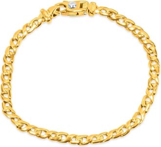 Pompeii3 Mens 14k Gold (17gram) or Platinum (24gram) 5mm Link Bracelet 8.5