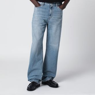 Gucci Light Blue Loose-Fit Washed Jeans