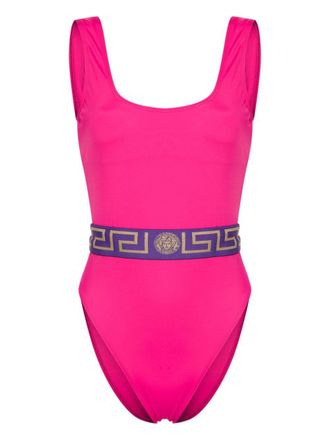 Versace Zwembroek met Greca-tailleband - Roze