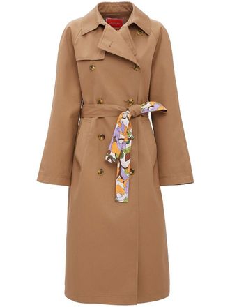 La DoubleJ Trench Milano con cintura - Marrone