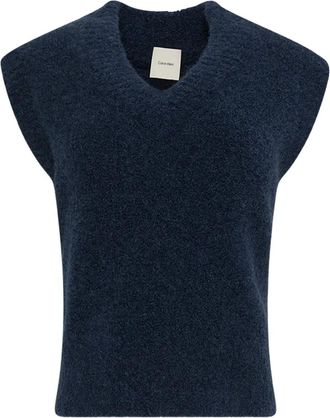 Calvin Klein Mouwloze trui met V-hals - Blauw