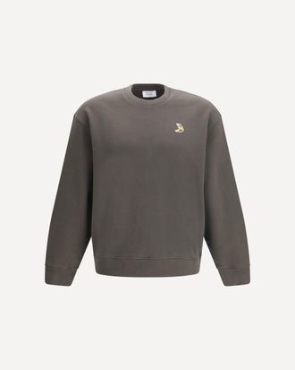 Maison Kitsun&eacute; Crewneck Sweatshirt in cotton with Dreaming Fox application Male L