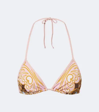 La DoubleJ Printed bikini top