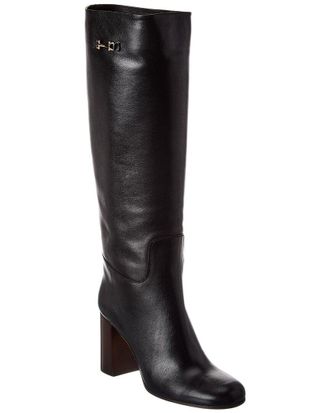 Ferragamo Ovidio Leather Knee-High Boot