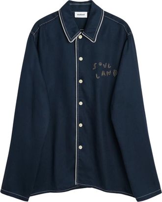 Soulland Shirts - unisex - Casual Overhemden - Blauw - L/Xl - Overhemden