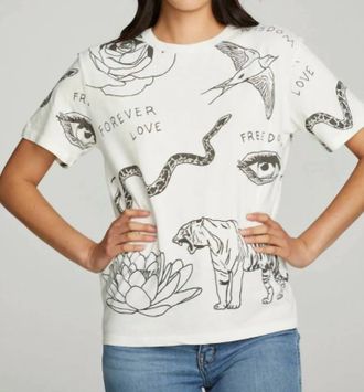 Chaser Cherish Forever Crew Tee In Crema