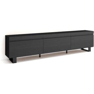 Skraut Home Skraut Home - Mueble Tv, Televisi&oacute;n, Muebles De Sal&oacute;n, Almacenaje, 240x57x35 Cm, Dise&ntilde;o Industrial, Estilo Moderno, Negro