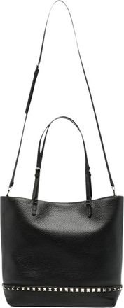 Valentino Rockstud Medium Tote - Dames - Shoppers - Zwart - ONE Size - Leer - Tassen