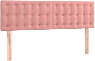 vidaXL Cabecero Con Led De Terciopelo Rosa 144x5x78/88 Cm Vidaxl
