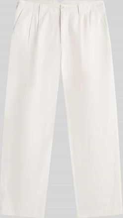 Tommy Hilfiger Loose Fit Hose mit Bundfalten in Weiss, Gr&ouml;&szlig;e 32/32