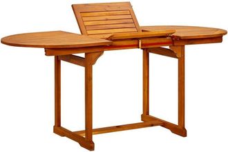 vidaXL vidaXL Garden Dining Table (120-170)x80x75 cm Solid Acacia Wood