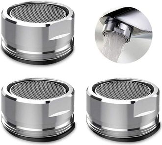 OEM Set Di 3 Aeratori Per Rubinetto, Filtro Con Anello Di Tenuta Per Cucina E Bagno - Argento (diametro Esterno 24 Mm)