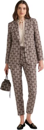 Maliparmi Maliparmi, Broeken, Dames, Veelkleurig, M, Polyester, Graphic Orbit Trouser