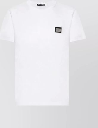 Dolce & Gabbana cotton logo-plaque regular-fit crew-neck short-sleeve t-shirt