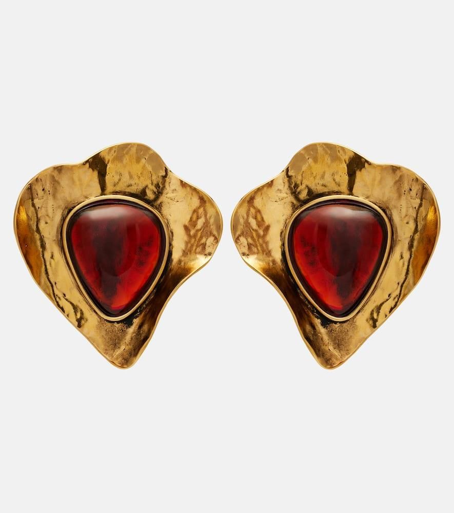 ＊Saint Laurent＊ CRYSTAL CLIP ON EARRING 関税/送料込 Saint Laurent Geometric clip-on earrings Saint Laurent