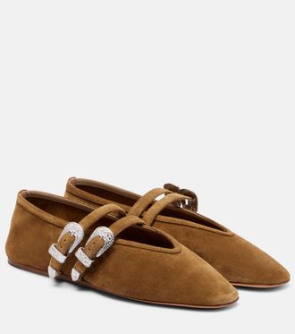 Le Monde Beryl Claudia suede Mary Jane ballet flats