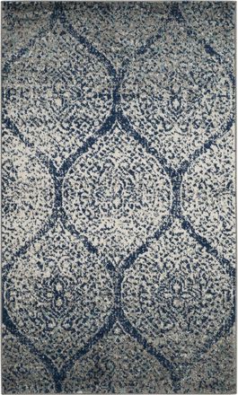 Safavieh Alfombra moderno chic de polipropileno azul/plata, 122 x 183 cm