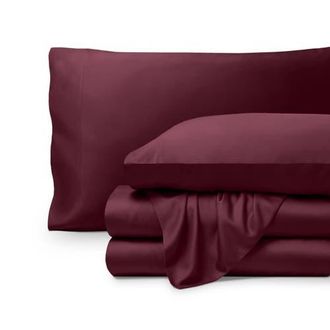 Bare Home Cooling Rayon Sheet Set in Burgundy at Nordstrom, Size Twin X-Long