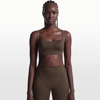 Nike Womens SKIMS Matte Contour Cami Bra in Brown | BRSPT5186W-DSP