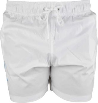 Amiri MA Bar Logo Zwemshorts - Heren - Strandmode - Wit - 2XL - Polyester - Badmode