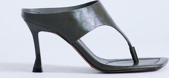 Topshop Elodie - Sabot infradito kaki con tacco-Verde