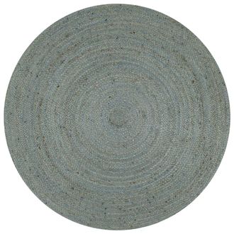 vidaXL Alfombra De Yute Tejida A Mano Redonda Verde Oliva 120 Cm Vidaxl