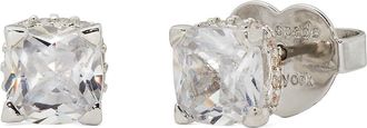 Kate Spade New York Little Luxuries 6mm Studs Womens Earring Clear/Silver, Brass/Cubic Zirconia