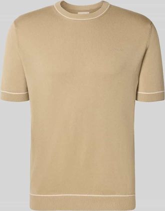 GANT Strickshirt mit Rundhalsausschnitt in Beige, Gr&ouml;&szlig;e 3XL