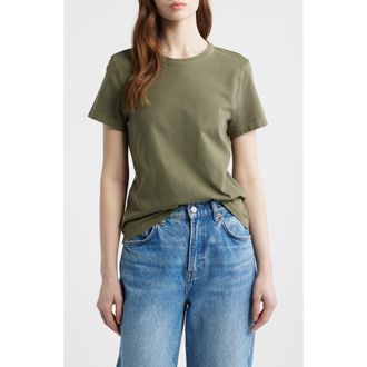 Madewell Perfect Crewneck T-Shirt in Faded Ivy at Nordstrom, Size Xx-Small