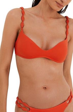 Vix Alexa Vivian Bikini Top in Orange at Nordstrom Rack, Size X-Large