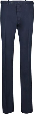 Dell'Oglio Honeycomb Tapered Katoenen Chinos - Heren - Slim Fit Broeken - Blauw - L - Katoen - Broeken