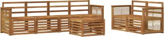 vidaXL Conjunto De Sof&aacute;s De Exterior 7 Uds. Natural Vidaxl
