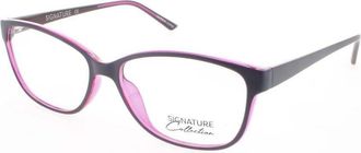 Signature Unisex Pink Rectangular Eyeglass Frames Pn504Pink52