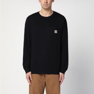Carhartt Work in Progress Black L/S Pocket T-Shirt