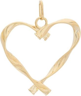 Italian Gold, Inc 10K Rose Gold Twisted Flat Heart Pendant