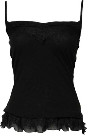 Ermanno Scervino Dames, Tops, Zwart, Maat: 2XS Wol