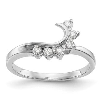 Diamond2Deal 14k White Gold Lab Grown Diamond Wedding Band Ring 0.15Ct Clarity- VS Color- G-H