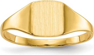 Diamond2Deal 14k Yellow Gold Closed Back Signet Ring